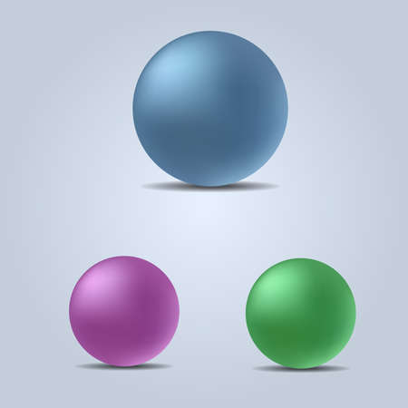 Vector set of colorful spheresのイラスト素材