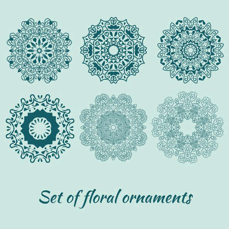 Vector set of decorative ornamentsのイラスト素材