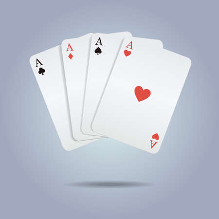 Vector colorful illustration of playing cards