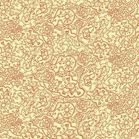 Vector abstract colorful hand-drawn patternのイラスト素材
