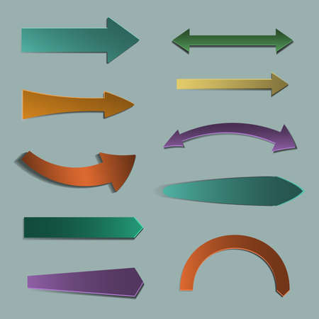 Vector set of colorful arrows for your designのイラスト素材