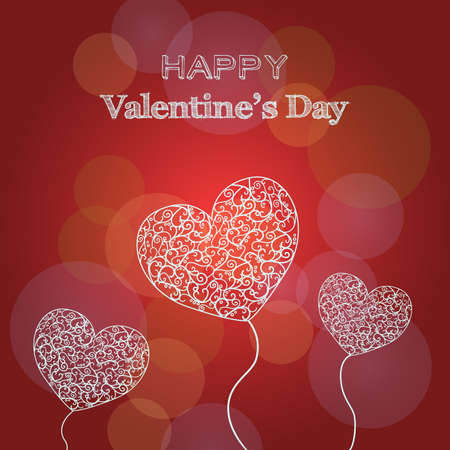 Colorful vector card Happy Valentine Dayのイラスト素材