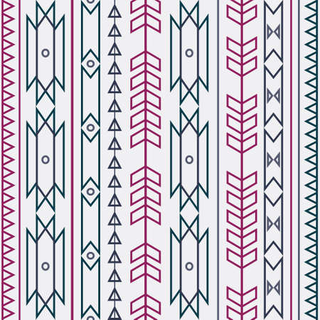 seamless colorful decorative ethnic patternのイラスト素材