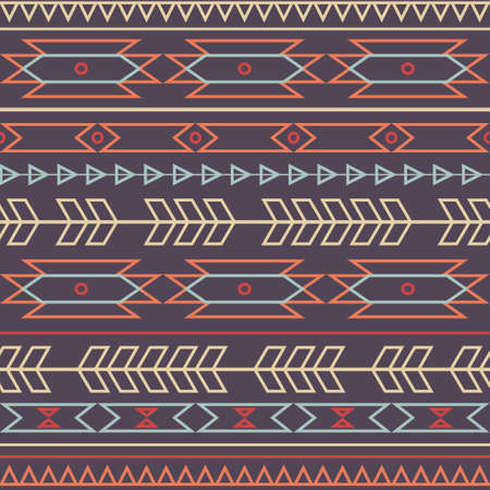 seamless colorful decorative ethnic patternのイラスト素材