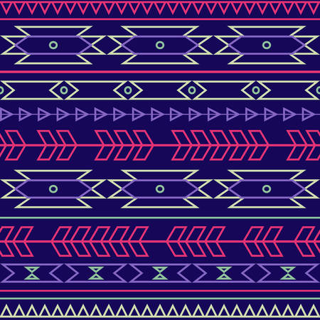 seamless colorful decorative ethnic patternのイラスト素材
