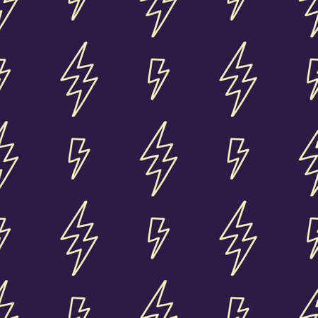 Vector abstract modern comic pattern with lightning bolts. Trendy thunder background.のイラスト素材