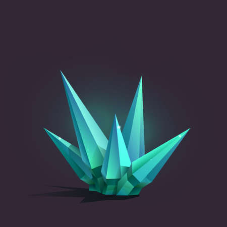 Vector illustration of magic cartoon crystal. Icon for gameのイラスト素材