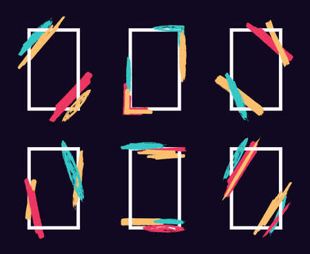 Set of creative frames icon.のイラスト素材