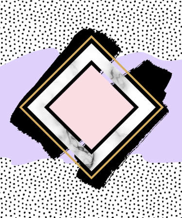 Vector trendy geometric background. Modern Scandinavian design for a poster, card, invitation template, covers and layoutsのイラスト素材