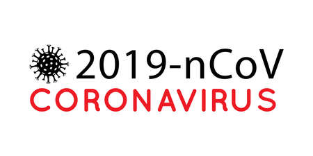 Vector Coronavirus Covid-19 black Icon Sign isolated on white background. Abstract 2019-nCoV Novel Coronavirus illustrationのイラスト素材