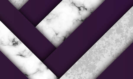 Vector modern luxury paper cut background with abstract marble and stone texture, 3d style illustration. Violet cover template, geometric shapesのイラスト素材