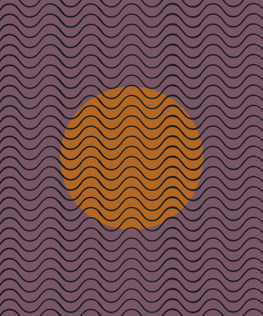 Vector contemporary illustration with aesthetic hand drawn abstract shapes and geometric elements. Creative Mid Century minimalist bohemian contemporary design, print, poster, cover, backgroundのイラスト素材