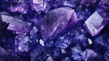 Abstract textured background with crystals. Shiny amethyst and quartz mineralsの素材