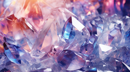 Abstract textured background with crystals. Shiny amethyst and quartz mineralsの素材