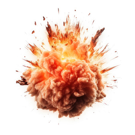 Explosion, isolated on white backgroundの素材