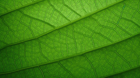 Close-up of a green leaf, structure and texture background with place for text. Concept of eco-friendly, ecology and healthy environment