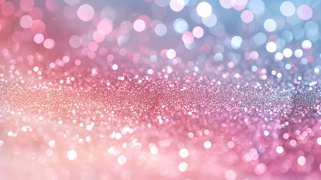 Abstract festive background with glitter, confetti and free place for text. New Year, Christmas, birthday, holiday celebration bannerの素材