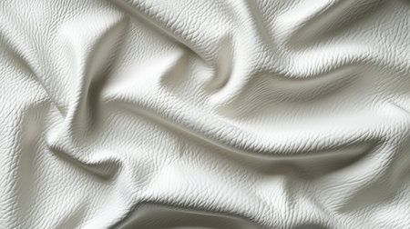 Vintage white leather texture background with folds for print, fashion, banner, footwear, furniture, accessoriesの素材