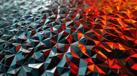 Close up of colorful mosaic in motion background. Dynamic geometric shapes bannerの素材