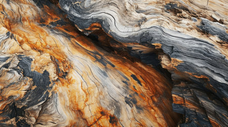 Abstract artistic detailed wooden background with wavy marble textureの素材