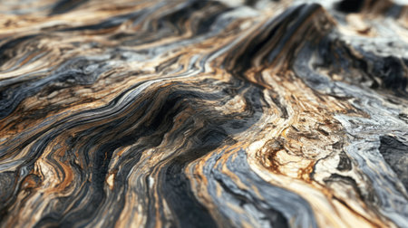 Abstract artistic detailed wooden background with wavy marble textureの素材