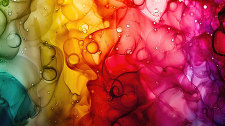 Abstract artistic alcohol ink colorful background. Marble liquid texture bannerの素材