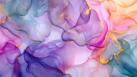 Abstract artistic alcohol ink colorful background. Marble liquid texture bannerの素材