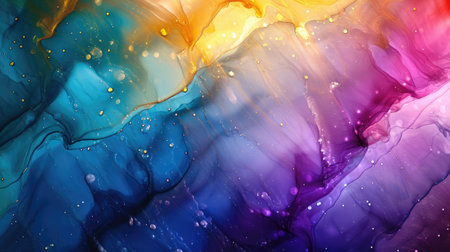 Abstract artistic alcohol ink colorful background. Marble liquid texture bannerの素材