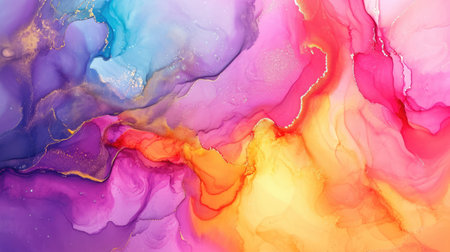 Abstract artistic alcohol ink colorful background. Marble liquid texture bannerの素材