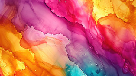 Abstract artistic alcohol ink colorful background. Marble liquid texture bannerの素材