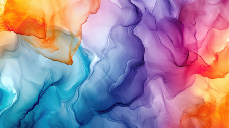 Abstract artistic alcohol ink colorful background. Marble liquid texture bannerの素材