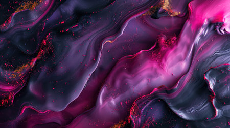 Abstract artistic dark alcohol ink colorful background. Marble liquid texture bannerの素材