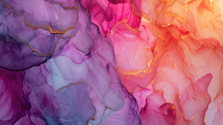 Abstract artistic alcohol ink colorful background. Marble liquid texture bannerの素材