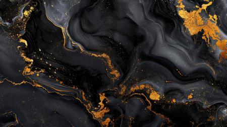 Abstract artistic dark alcohol ink colorful background. Marble liquid texture bannerの素材