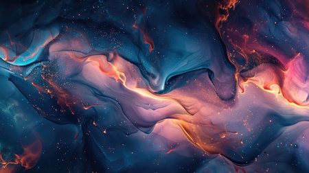 Abstract artistic dark alcohol ink colorful background. Marble liquid texture bannerの素材