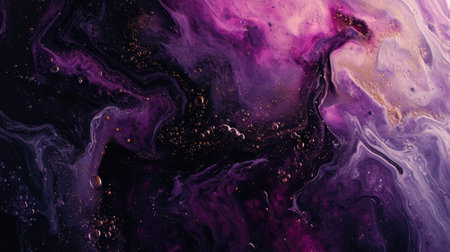 Abstract artistic dark alcohol ink colorful background. Marble liquid texture bannerの素材
