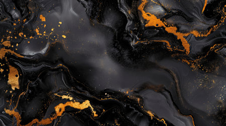 Abstract artistic dark alcohol ink colorful background. Marble liquid texture bannerの素材