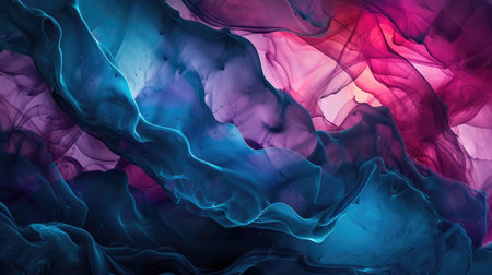 Abstract artistic dark alcohol ink colorful background. Marble liquid texture bannerの素材