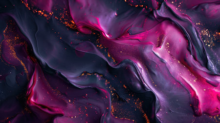 Abstract artistic dark alcohol ink colorful background. Marble liquid texture bannerの素材