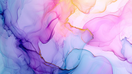 Abstract artistic alcohol ink colorful background. Marble liquid texture bannerの素材