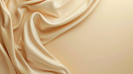 Fashionable aesthetic pastel background with silky soft textile fabric. Elegant wavy cloth textureの素材