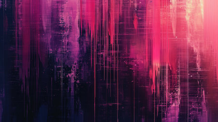 Abstract background with colorful distorted motion glitch. Broadcast error, grunge damaged effectの素材