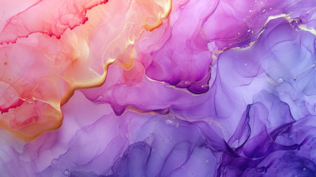 Abstract artistic bright pastel alcohol ink colorful background. Marble liquid texture bannerの素材