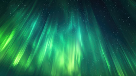 Beautiful night sky with colorful northern lights. Polar aurora, natural effectの素材