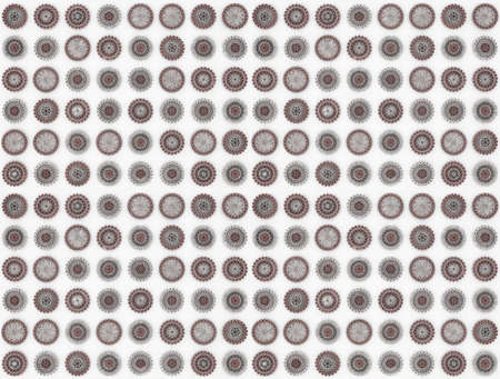 Seamless pattern with quilled colorful circlesの写真素材