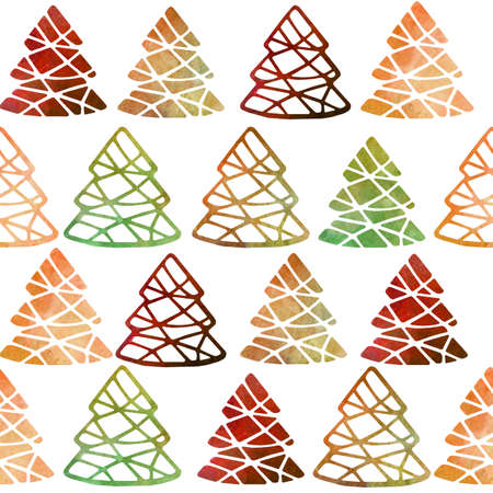 Colorfull pattern with hristmas treeの写真素材