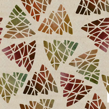 Colorfull pattern with hristmas treeの写真素材
