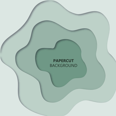 Paper cut background. Abstract realistic paper decoration for design.のイラスト素材