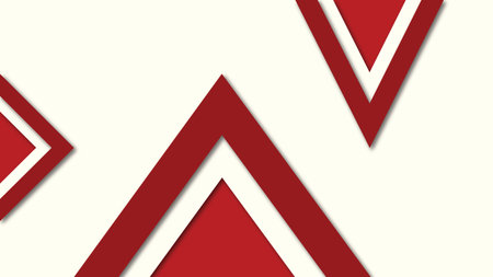 Abstract red geometric paper cut vector background.のイラスト素材