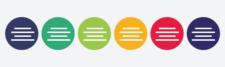 Set of colorful menu buttons.のイラスト素材